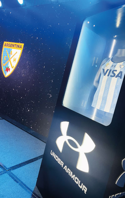 decoracion de evento under armour sponsor oficial las leonas 