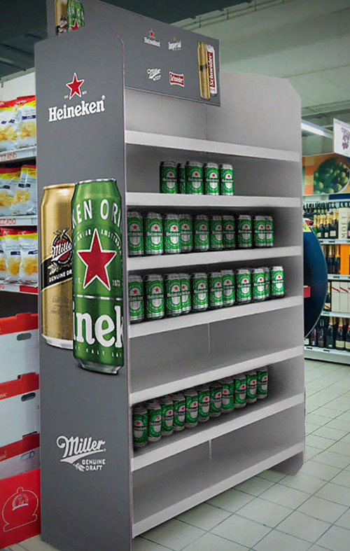 punteras de gondola ccu heineken en plastico corrugado principal